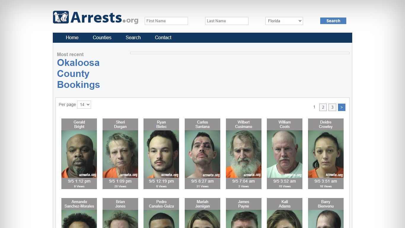 Okaloosa County Arrests and Inmate Search